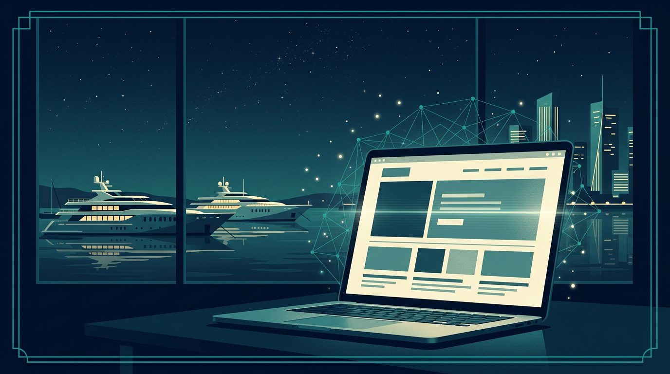 Editorial illustration from the published An association website built for AI search account